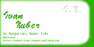 ivan nuber business card